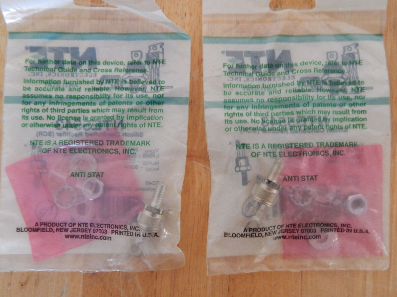 NTE Electronics NTE5543 SCR 35A, 200V, TO48 *LOT of 2*, New in package NTE Electronics NTE5543 SCR 35A, 200V, TO48 *LOT of 2*, New in package